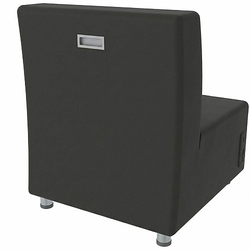 Learniture Shapes Series II Chair w/Charging Ports Engineered Wood Frame Material - Black Smooth Grain - Foam, Vinyl (LNT1022BKA)