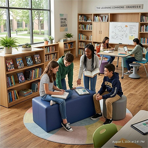 Learniture Shapes Series II Rectangle Soft Seating Vinyl Seat Material - Engineered Wood Frame Material - Navy - Foam (LNT1011266A)