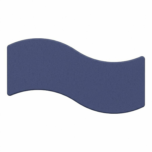 Learniture Shapes Series II Soft Seating Wave Bench Vinyl Seat Material - Engineered Wood Frame Material - Navy - Foam (LNT1076266)