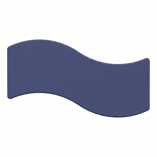 Learniture Shapes Series II Soft Seating Wave Bench Vinyl Seat Material - Engineered Wood Frame Material - Navy - Foam (LNT1076266)