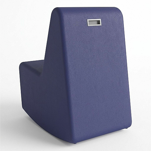 Learniture Shapes Series II 4-Tier Soft Seating Foam, Vinyl Seat Material - Engineered Wood Frame Material - Navy (LNTSSR266)