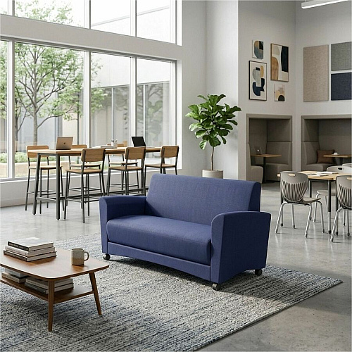 Learniture Shapes Series II Common Area Sofa 48.50" Seat Width - Wood Frame - 60" x 29" x 26" Overall Dimension - Foam Seat (LNT1700266)