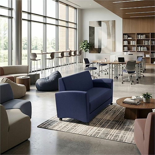 Learniture Shapes Series II Common Area Sofa 48.50" Seat Width - Wood Frame - 60" x 29" x 26" Overall Dimension - Foam Seat (LNT1700266)