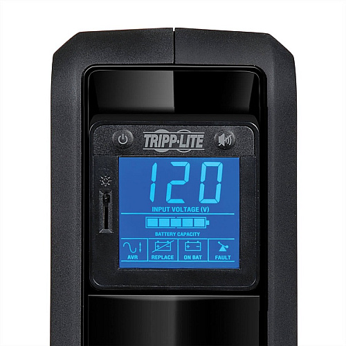 Tripp Lite by Eaton OmniSmart LCD 120V 650VA 350W Line-Interactive UPS, Tower, LCD display, USB port 8 Hour Recharge - 3.20 Minute Stand-by - 110 V AC Input - 120 V AC Output - USB - 8 x NEMA 5-15R Receptacle(s) (OMNI650LCD)