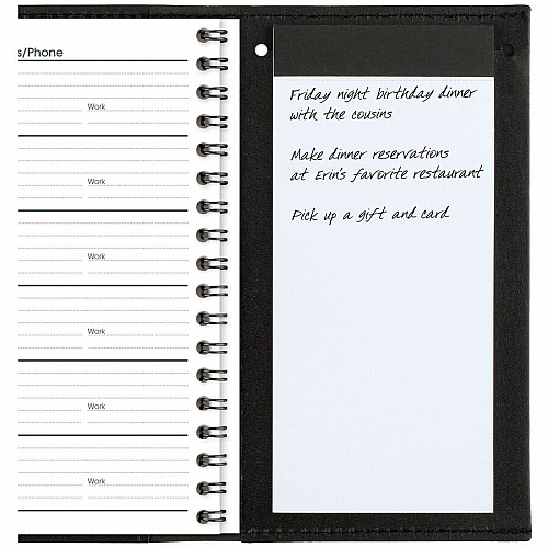 At-A-Glance Monthly Planner, Black, Pocket, 3 1/2" x 6" Monthly - 13 Month - January 2026 to January 2027 - 1 Month Double Page Layout - 3 1/2" x 6 1/8" Sheet Size - Black - Simulated Leather, Faux Leather - Pocket, Phone Directory, Unruled Dail (7006405)