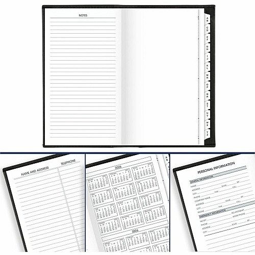 At-A-Glance Monthly Planner, Black, Pocket, 3 1/2" x 6" Monthly - 13 Month - January 2026 to January 2027 - 1 Month Double Page Layout - 3 1/2" x 6 1/8" Sheet Size - Black - Simulated Leather, Faux Leather - Pocket, Phone Directory, Unruled Dail (7006405)