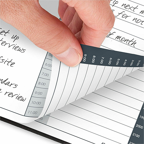 At-A-Glance 24-HourAppointment Book Planner Medium - Julian Dates - Daily - 1 Year - January 2026 to December 2026 - 12:00 AM to 11:00 PM - Hourly - 1 Day Single Page Layout - 7" x 8 3/4" Sheet Size - White Sheet - Wire Bound - Black - Simulated (7082405)