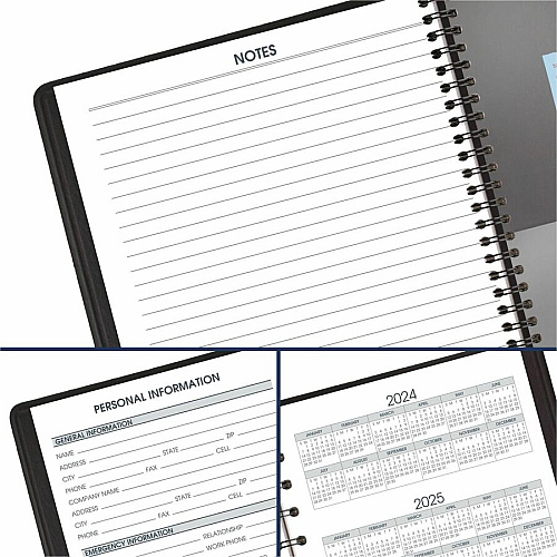 At-A-Glance 24-HourAppointment Book Planner Medium - Julian Dates - Daily - 1 Year - January 2026 to December 2026 - 12:00 AM to 11:00 PM - Hourly - 1 Day Single Page Layout - 7" x 8 3/4" Sheet Size - White Sheet - Wire Bound - Black - Simulated (7082405)