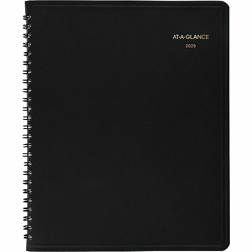 At-A-Glance 24-HourAppointment Book Planner Medium - Julian Dates - Daily - 1 Year - January 2026 to December 2026 - 12:00 AM to 11:00 PM - Hourly - 1 Day Single Page Layout - 7" x 8 3/4" Sheet Size - White Sheet - Wire Bound - Black - Simulated (7082405)