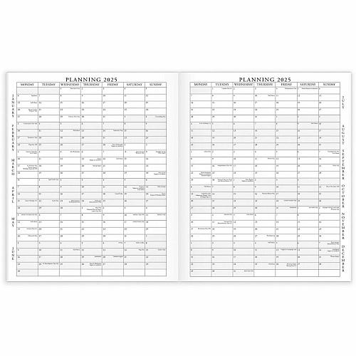 At-A-Glance Executive Padfolio Refill for 70-290 Large - Julian Dates - Monthly - 13 Month - January 2026 to January 2027 - 1 Month Double Page Layout - 9" x 11" Sheet Size - White Sheet - Stapled - White - Paper - Bleed Resistant - 1 Each (7090910)