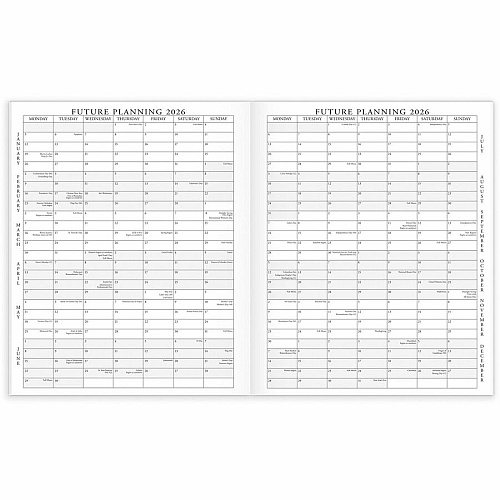 At-A-Glance Executive Padfolio Refill for 70-290 Large - Julian Dates - Monthly - 13 Month - January 2026 to January 2027 - 1 Month Double Page Layout - 9" x 11" Sheet Size - White Sheet - Stapled - White - Paper - Bleed Resistant - 1 Each (7090910)