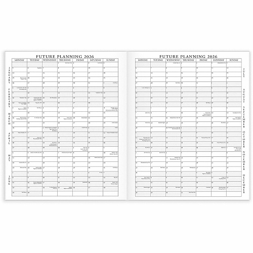 At-A-Glance Executive Padfolio Refill for 70-290 Large - Julian Dates - Monthly - 13 Month - January 2026 to January 2027 - 1 Month Double Page Layout - 9" x 11" Sheet Size - White Sheet - Stapled - White - Paper - Bleed Resistant - 1 Each (7090910)