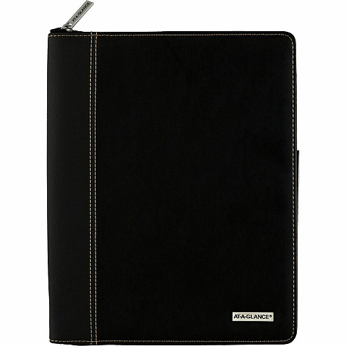 At-A-Glance Executive Appointment Book with Zipper Large - Julian Dates - Weekly, Monthly - 12 Month - January 2026 to December 2026 - 8:00 AM to 5:45 PM - Quarter-hourly - 1 Week, 1 Month Double Page Layout - 8 1/4" x 11" Sheet Size - White Sh (70NX8105)