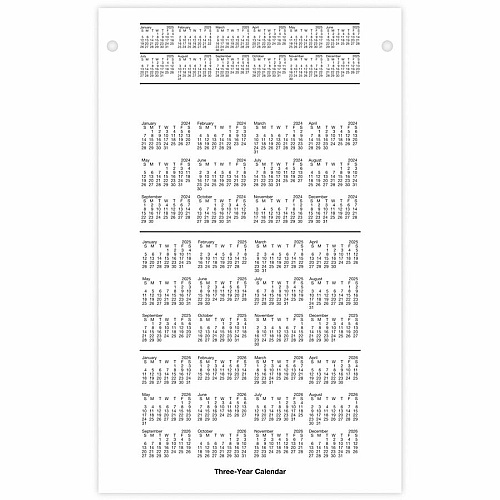At-A-Glance Pad Style Desk Pad Calendar Refill Large - Julian Dates - Daily - 12 Month - January 2026 to December 2026 - 7:00 AM to 4:30 PM - Half-hourly - 1 Day Double Page Layout - 5" x 8" Sheet Size - White Sheet - Desktop, Desk - White - Pape (E45850)