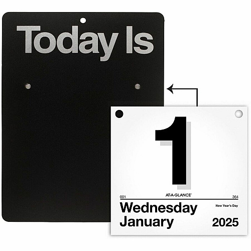 At-A-Glance "Today Is"Wall Calendar Refill Large - Julian Dates - Daily - 12 Month - January 2026 to December 2026 - 1 Day Single Page Layout - 8 1/2" x 8" Sheet Size - Paper - Hanging Loop, Unruled Daily Block - 1 Each (K450)