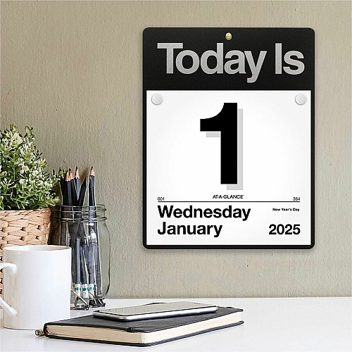At-A-Glance "Today Is"Wall Calendar Refill Large - Julian Dates - Daily - 12 Month - January 2026 to December 2026 - 1 Day Single Page Layout - 8 1/2" x 8" Sheet Size - Paper - Hanging Loop, Unruled Daily Block - 1 Each (K450)