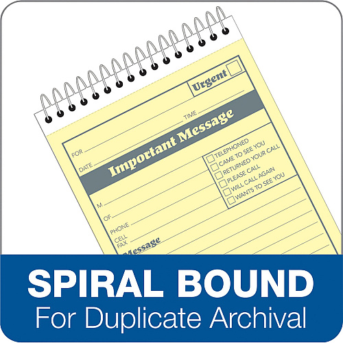 Adams Spiral-bound Phone Message Booklet 50 Sheet(s) - Spiral Bound - 4" x 5.50" Sheet Size - 1 Each (SC9711D)