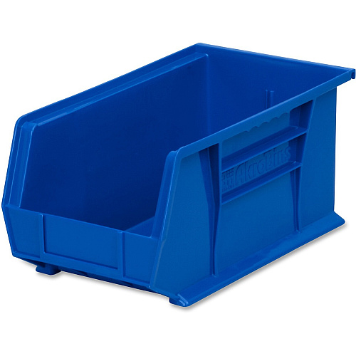 Akro-Mils AkroBin 7" Height x 8.30" Width x 14.80" Depth - Unbreakable, Water Proof, Stackable, Corrosion Proof - Blue - Polymer - 1 Each (30240B)