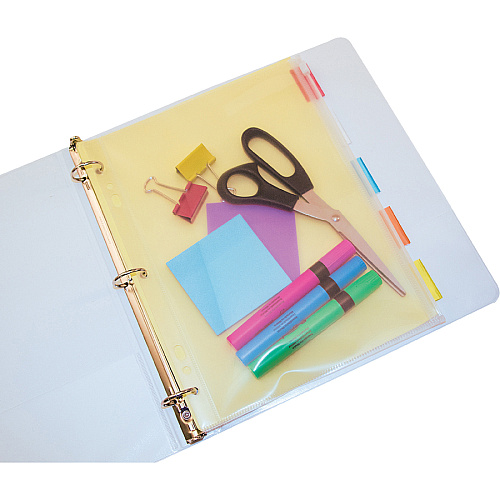 Anglers Zip-All Ring Binder Pockets For 8" x 10 1/2" Sheet - Ring Binder - Clear - Polypropylene - 1 Each (52)