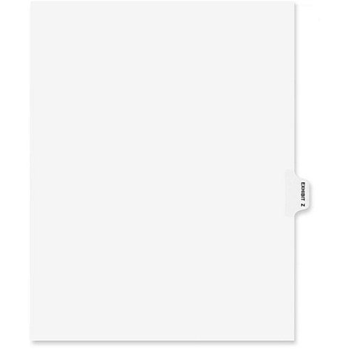 Avery&reg; Individual Legal Exhibit Dividers - Avery Style 10 x Divider(s) - Printed Tab(s) - Character - Z - 10 Tab(s)/Set - 8.5" Divider Width x 11" Divider Length - Letter - White Paper Divider - White Tab(s) - 20% Recycled - Unpunched, Reinfor (01396)
