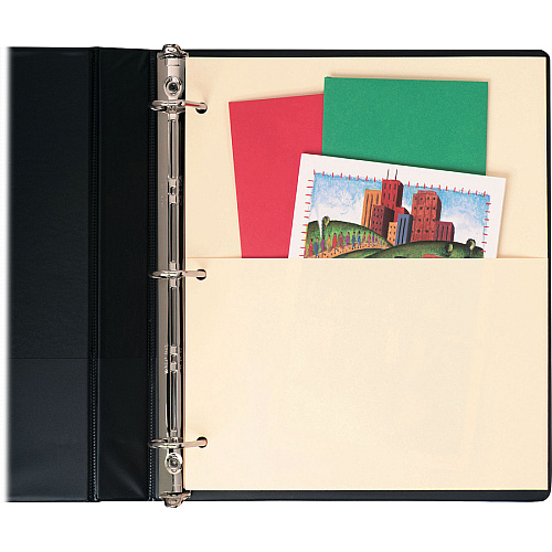 Avery&reg; Untabbed Double Pocket Dividers 11.1" Height x 9.3" Width - 2 x Pockets Capacity - For Letter 8 1/2" x 11" Sheet - Ring Binder - Rectangular - Buff - 5 / Pack (03075)