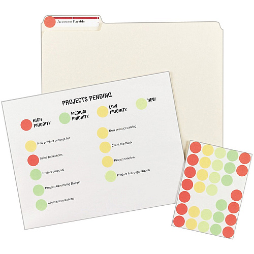 Avery&reg; Color Coded Label 3/4" Diameter - Removable Adhesive - Round - Laser - Neon Green, Neon Orange, Neon Pink, Neon Yellow - Paper - 24 / Sheet - 42 Total Sheets - 1008 Total Label(s) - 1008 / Pack (05474)