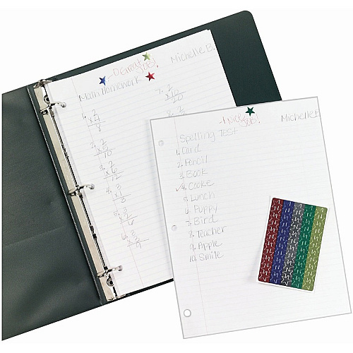Avery&reg; Assorted Foil Star Labels Learning Theme/Subject - Star Shape - Permanent Adhesive - 0.50" Height - Red, Blue, Silver, Green, Gold - Paper - 440 / Pack (06007)