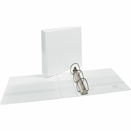 Avery&reg; Durable View Binder - EZD Rings 3" Binder Capacity - Letter - 8 1/2" x 11" Sheet Size - 670 Sheet Capacity - 3 Ring(s) - Fastener(s): D-Ring - Pocket(s): 4, Internal - Poly - White - Recycled - Easy Insert Spine, Exposed Rivet, Gap-free (09701)
