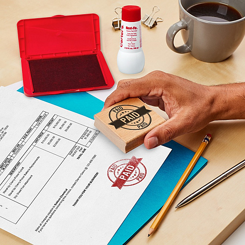 Carter's&trade; Stamp Pad Inker Red Ink - 2 fl oz - Red - 1 Each (21447)