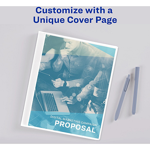Avery&reg; White Presentation Book Letter - 8 1/2" x 11" Sheet Size - 24 Sheet Capacity - Pocket(s): Internal - Polypropylene - Non-stick, Spill-free, Durable - 1 Each (47671)