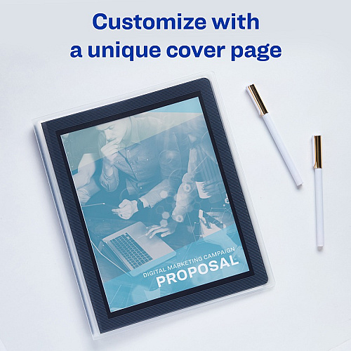 Avery&reg; Flexi-View Presentation Book Letter - 8 1/2" x 11" Sheet Size - 48 Sheet Capacity - Pocket(s): Internal - Polypropylene - Non-stick, Spill-free, Preprinted, Lightweight - 1 Each (47690)