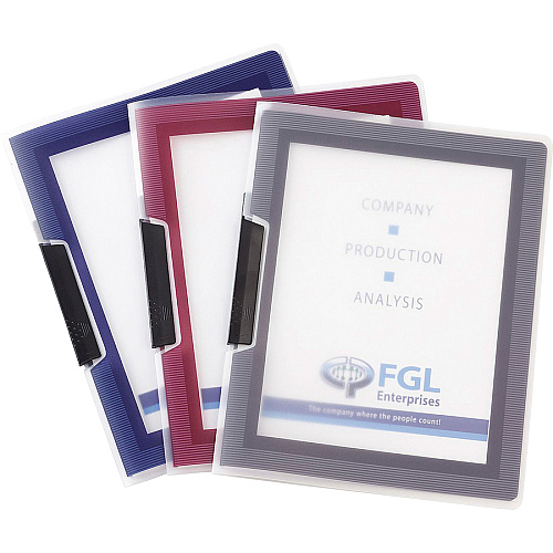 Avery&reg; Flexi-View Letter Report Cover 8 1/2" x 11" - 25 Sheets Capacity - Polypropylene - Assorted - 0% Recycled - 24 / Box (47856)