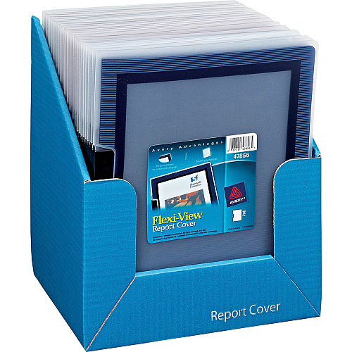 Avery&reg; Flexi-View Letter Report Cover 8 1/2" x 11" - 25 Sheets Capacity - Polypropylene - Assorted - 0% Recycled - 24 / Box (47856)