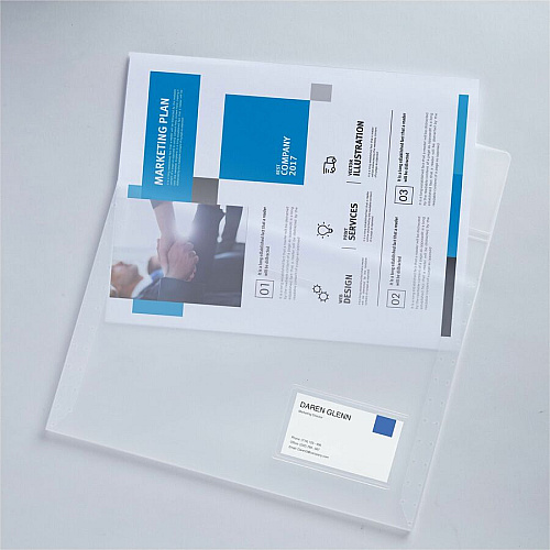 Avery Letter File Wallet 8 1/2" x 11" - 50 Sheets Capacity - 1 Front Pocket(s) - Poly - Clear - 0% Recycled - 12 / Box (72278)