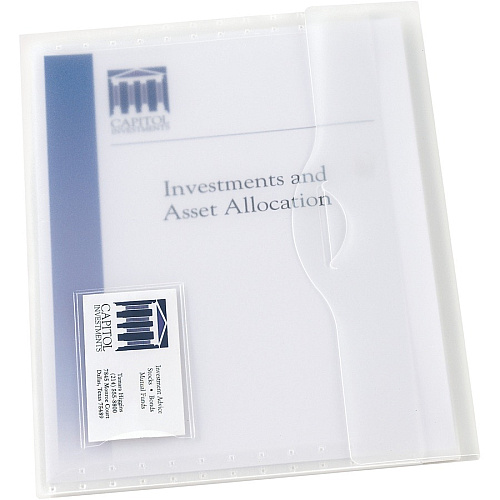 Avery Letter File Wallet 8 1/2" x 11" - 50 Sheets Capacity - 1 Front Pocket(s) - Poly - Clear - 0% Recycled - 12 / Box (72278)