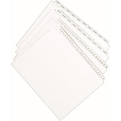 Avery&reg; Index Divider 25 x Divider(s) - Side Tab(s) - Exhibit 22 - 1 Tab(s)/Set - 8.5" Divider Width x 11" Divider Length - Legal - 8.50" Width x 11" Length - White Paper Divider - 20% Recycled - 25 / Pack (82154)