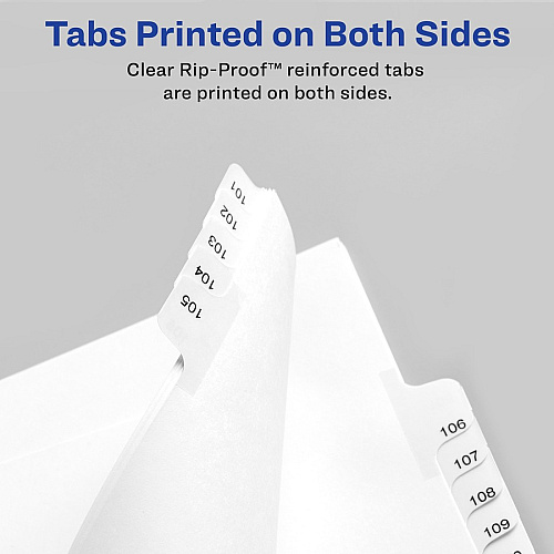 Avery&reg; Alllstate Style Individual Legal Dividers 25 x Divider(s) - Side Tab(s) - 30 - 1 Tab(s)/Set - 8.5" Divider Width x 11" Divider Length - Letter - 8.50" Width x 11" Length - Paper Divider - White Tab(s) - 20% Recycled - 25 / Pack (82228)