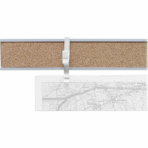 Advantus Mounting Rail - Satin 1" Board Height x 96" Board Width - Wood, Natural Cork Surface - Long Lasting - Satin Aluminum Frame - 1 Each (2026)