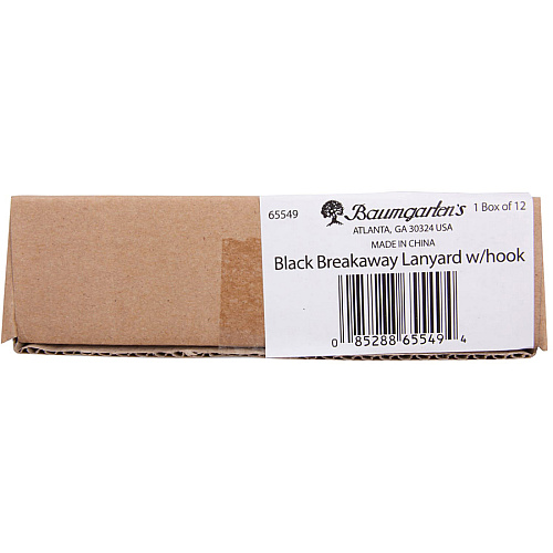 SICURIX Breakaway Lanyard Snap Attachment - 36" Length - Black - Nylon - 12 / Box (65549)