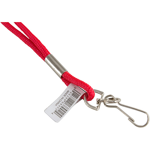 SICURIX Standard Rope Lanyard Rugged - Standard - Hook Attachment - 36" Length - Red - Nylon - 1 Each (68902)