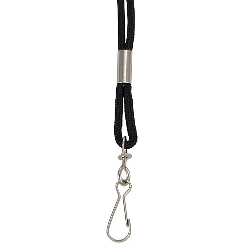 SICURIX Standard Rope Lanyard Standard - Hook Attachment - 36" Length - Black - Nylon - 12 / Pack (68939)