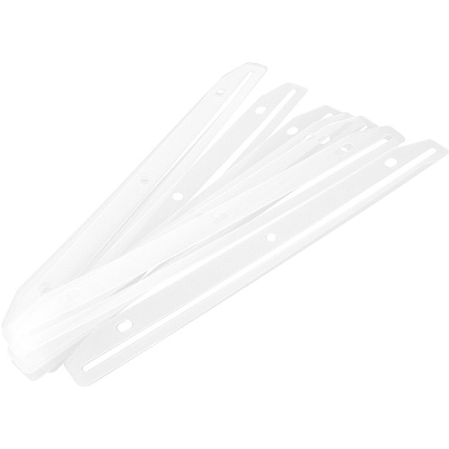 Baumgartens Magazine/Catalog Organizer Strips 11.6" Length - 3 x Holes - 3 x Rings - Ring Binder - White, Clear - Plastic - 12 / Pack (JT9000)