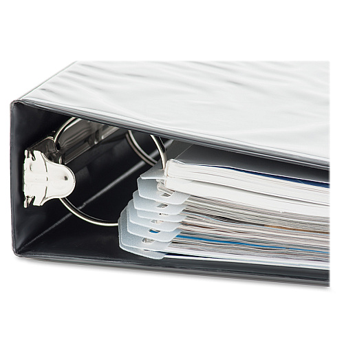 Baumgartens Magazine/Catalog Organizer Strips 11.6" Length - 3 x Holes - 3 x Rings - Ring Binder - White, Clear - Plastic - 12 / Pack (JT9000)