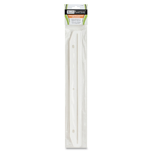 Baumgartens Magazine/Catalog Organizer Strips 11.6" Length - 3 x Holes - 3 x Rings - Ring Binder - White, Clear - Plastic - 12 / Pack (JT9000)
