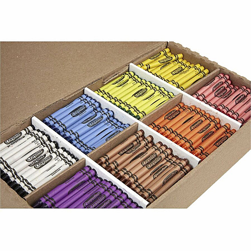 Crayola 8-Color Crayon Classpack Red, Blue, Yellow, Orange, Green, Purple, Brown, Black, Violet - 800 / Box (528008)