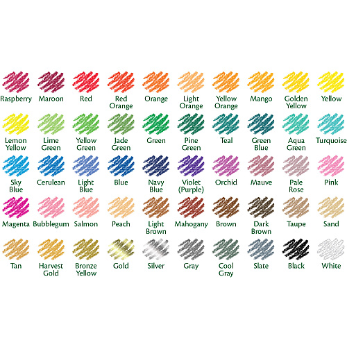 Crayola Presharpened Colored Pencils 3.3 mm Assorted Lead - Wood Barrel - 50 / Set (684050)