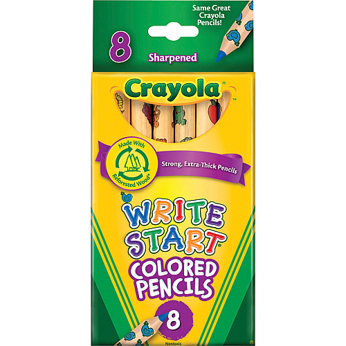 Crayola Write Start Colored Pencils 5.3 mm Assorted Lead - 8 / Set (684108)