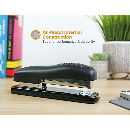 Bostitch Ergonomic Desktop Stapler Staples Upto 20 Sheet - Holds Upto 210 Staple - Full Strip - Black - Metal, Rubber - 1 Each (02257)