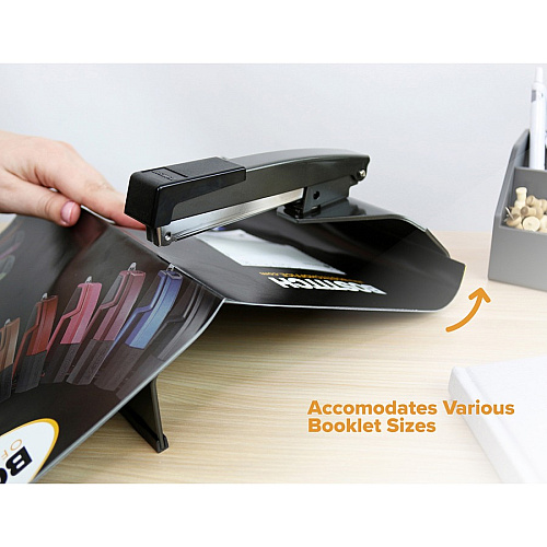 Bostitch Booklet Stapler Staples Upto 20 Sheet of 16lb Paper - Holds Upto 210 Staple - Full Strip - Staple Size: 0.25" - 12" Throat Depth - Black - Metal - 1 Each (B440SB)
