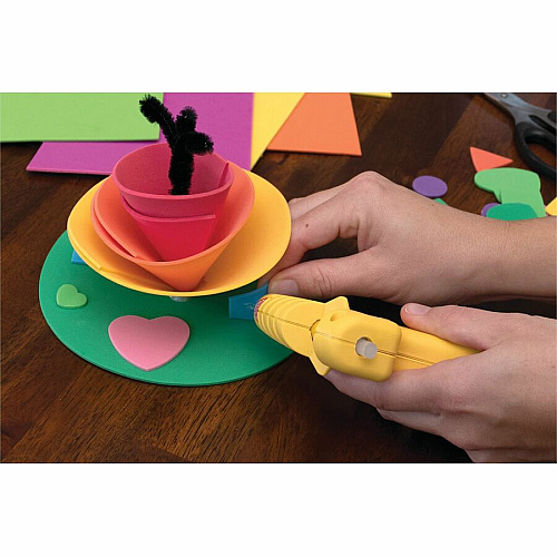 Creativity Street Trigger Style Mini Glue Gun Light Duty - 220&deg;F (104.4&deg;C) - Yellow, Clear (3350)
